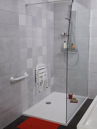 Comfortique Adjustable Height Disability Wall Mounted Foldaway Shower Chair
