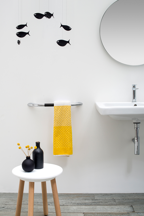 Chroma Silver Aluminum with Black Soft Grip Grab Bar