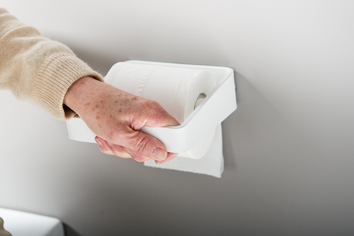 White Fuzion™ Combo Toilet Paper Holder with Grab Bar