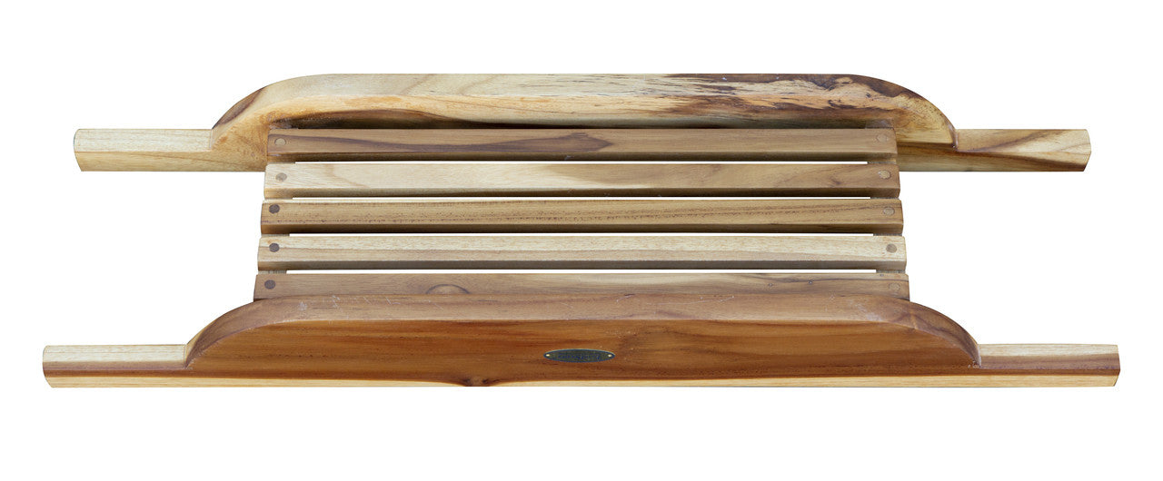 EcoDecors® Eleganto® 29" Teak Wood Bath Caddy in EarthyTeak Finish
