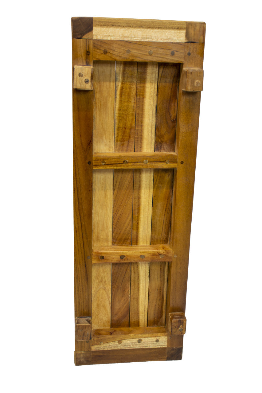 EcoDecors® Eleganto® 29" Teak Wood Bath Tray and Seat with LiftAide® Arms in EarthyTeak Finish