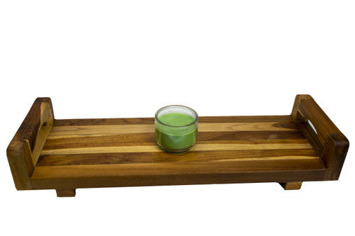 EcoDecors® Eleganto® 29" Teak Wood Bath Tray and Seat with LiftAide® Arms in EarthyTeak Finish