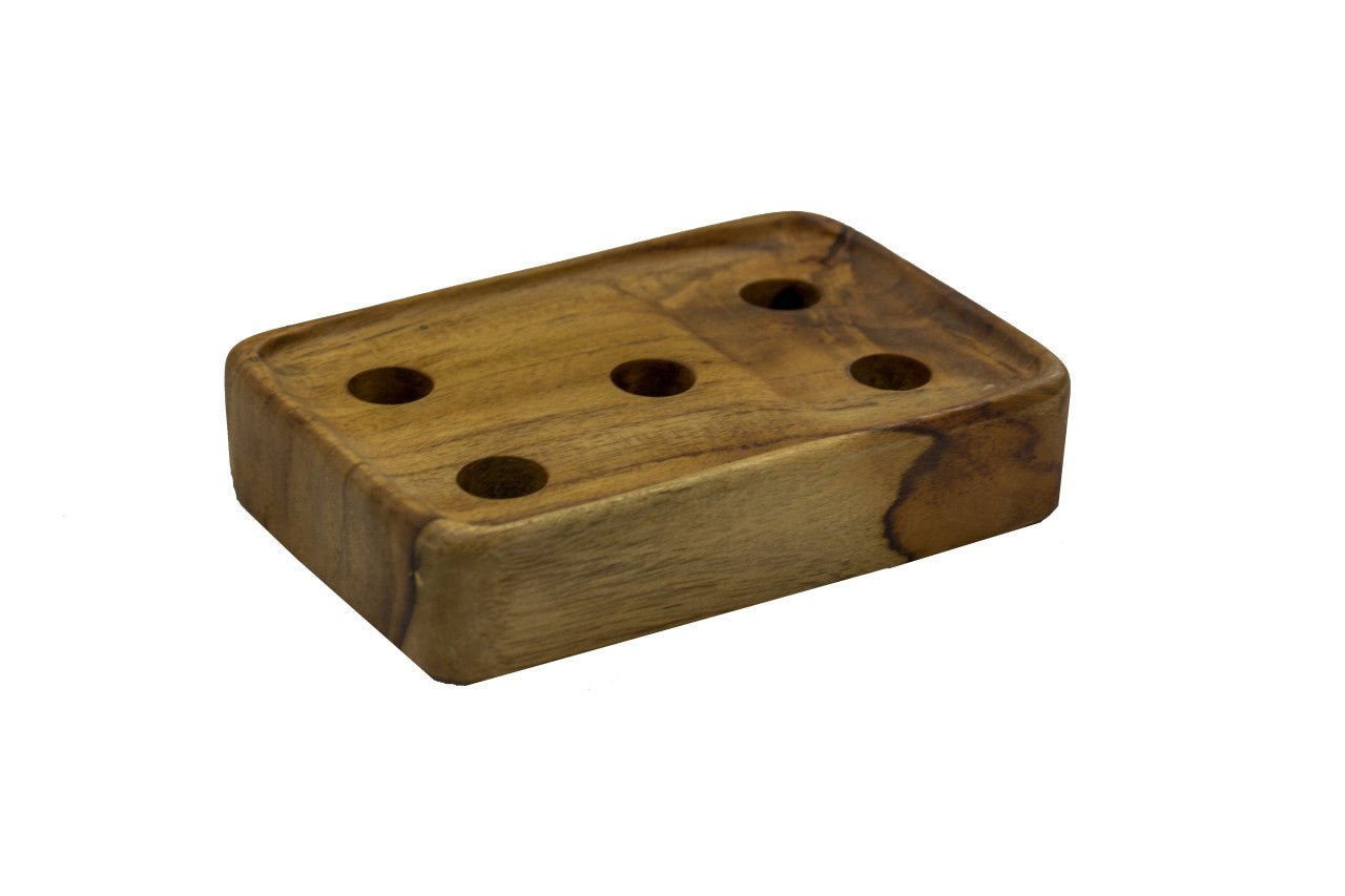 EcoDecors® Eleganto® 9 Piece Teak Wood Bathroom Amenities Set in EarthyTeak® Finish