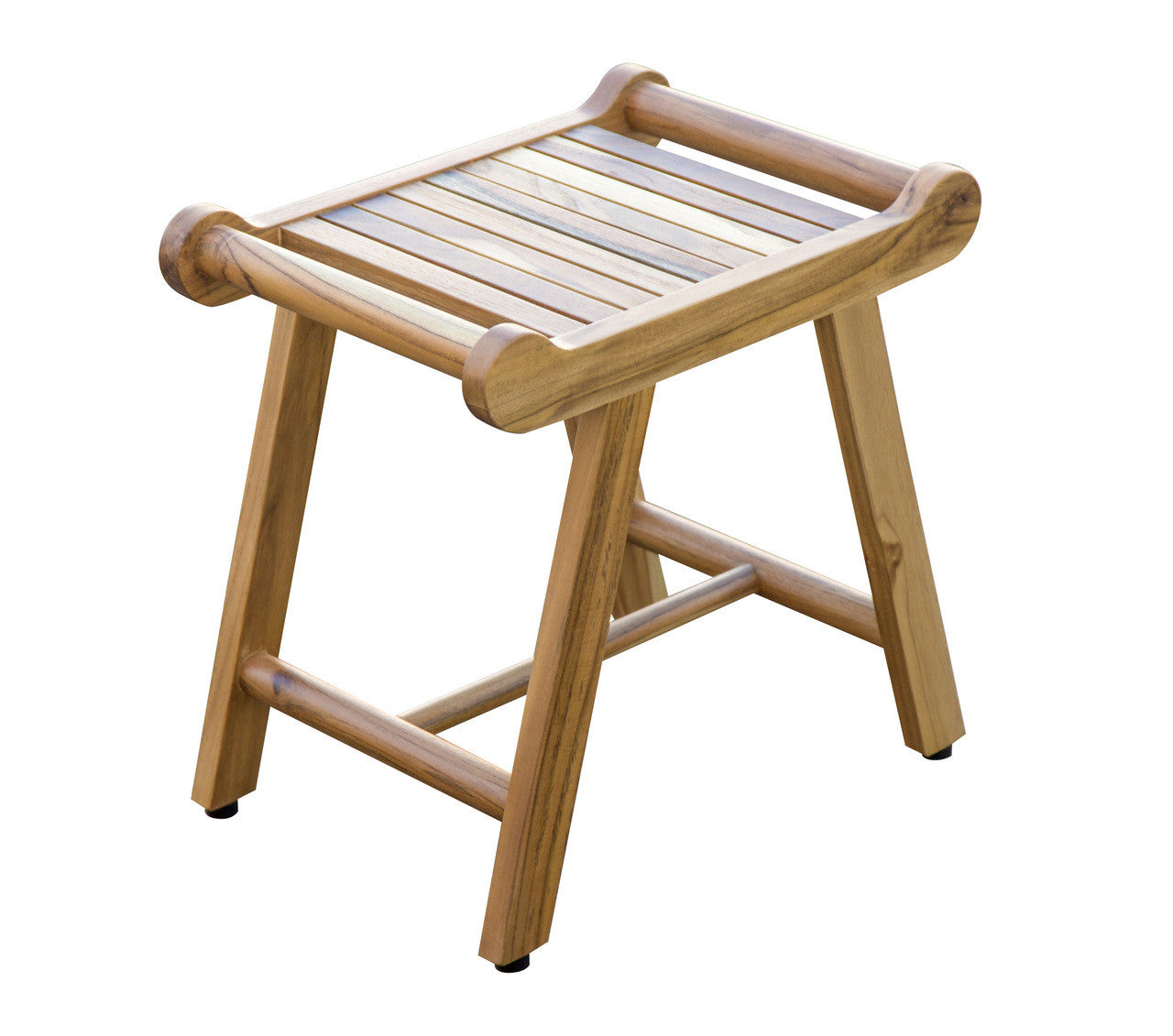 EcoDecors® Harmony® 20" Teak Wood Shower Bench with LiftAide® Arms in EarthyTeak Finish