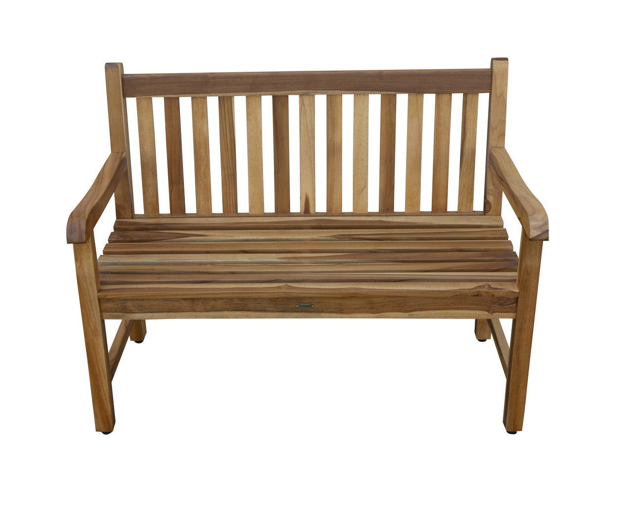 EcoDecors® Hampstead Heath 51" Teak Wood Outdoor Bench in EarthyTeak Finish