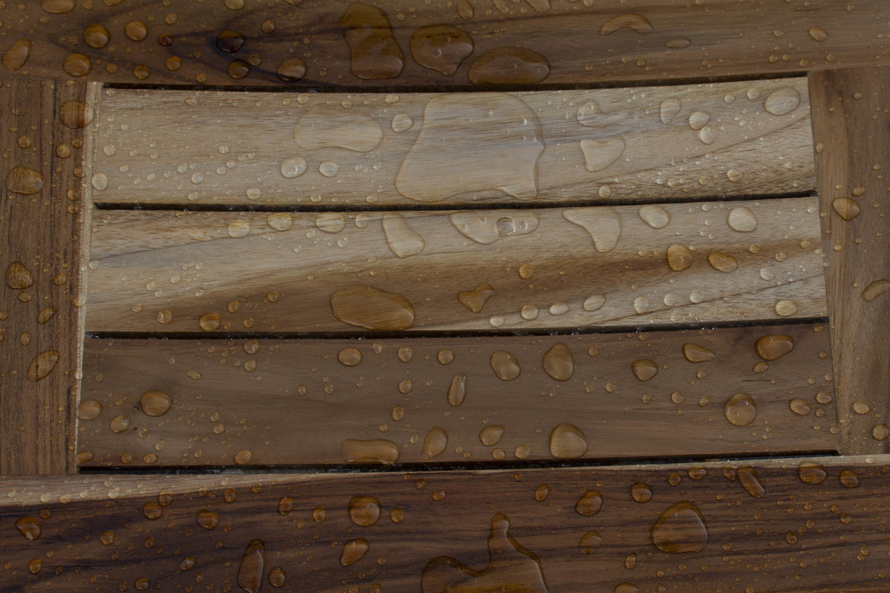 EcoDecors® Satori® 18" Teak Wood Shower Bench in EarthyTeak Finish