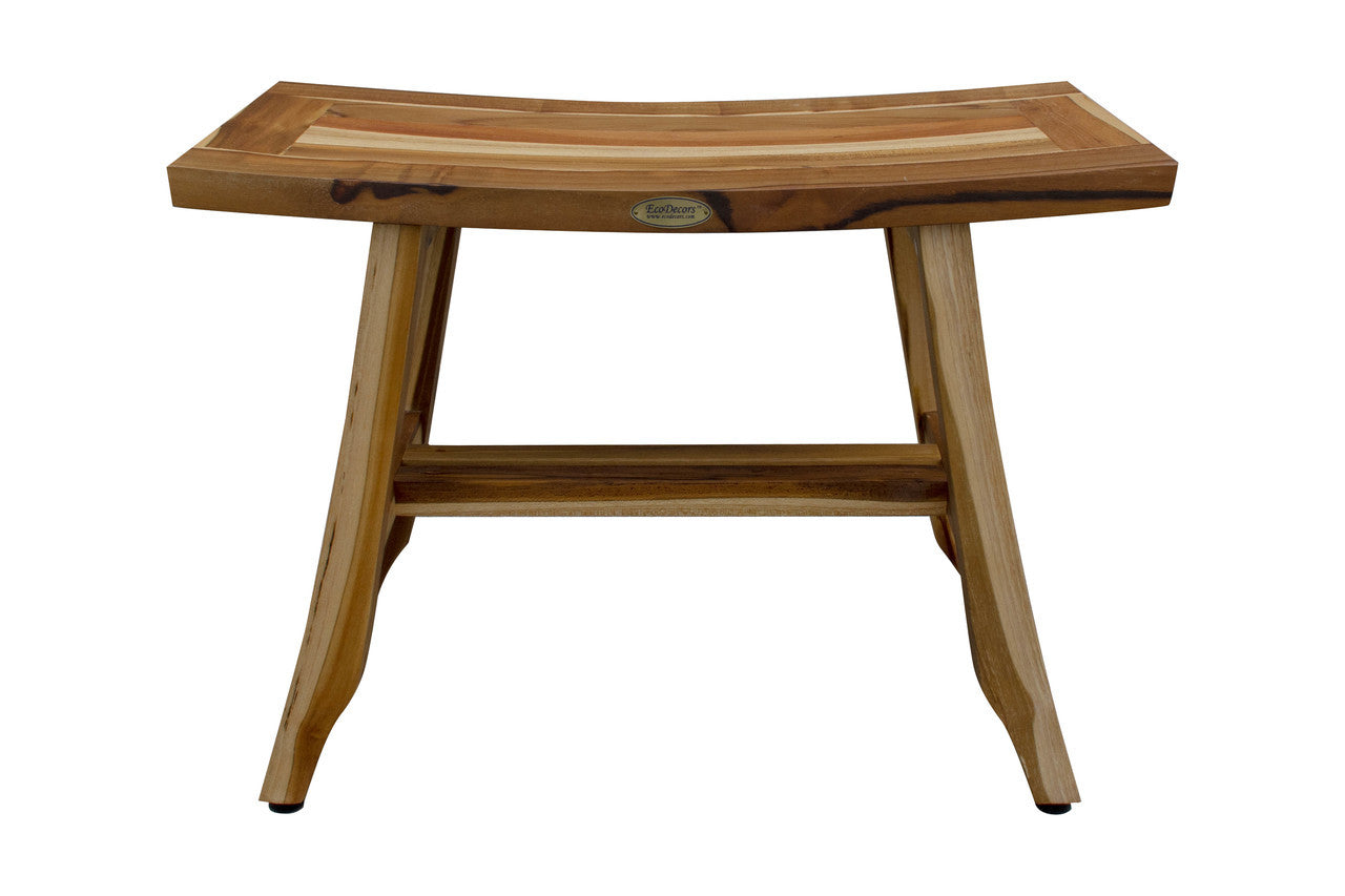 EcoDecors® Satori® 24" Teak Wood Shower Bench in EarthyTeak Finish