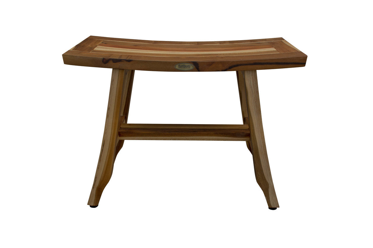 EcoDecors® Satori® 24" Teak Wood Shower Bench in EarthyTeak Finish