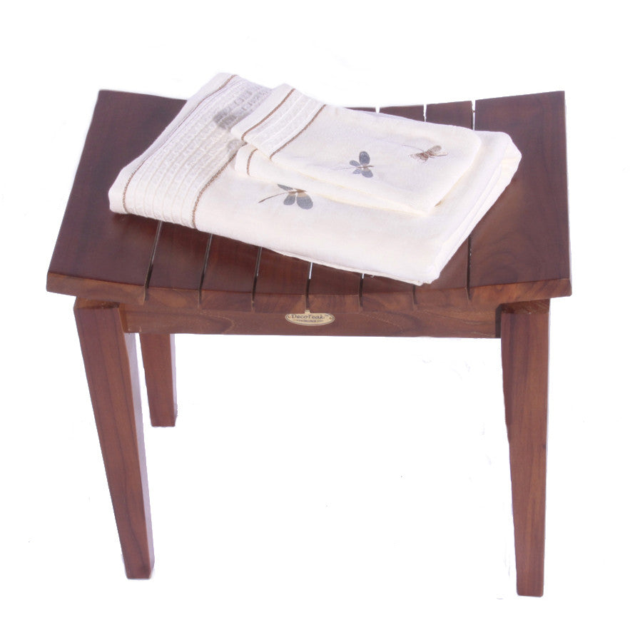 teak shower bench