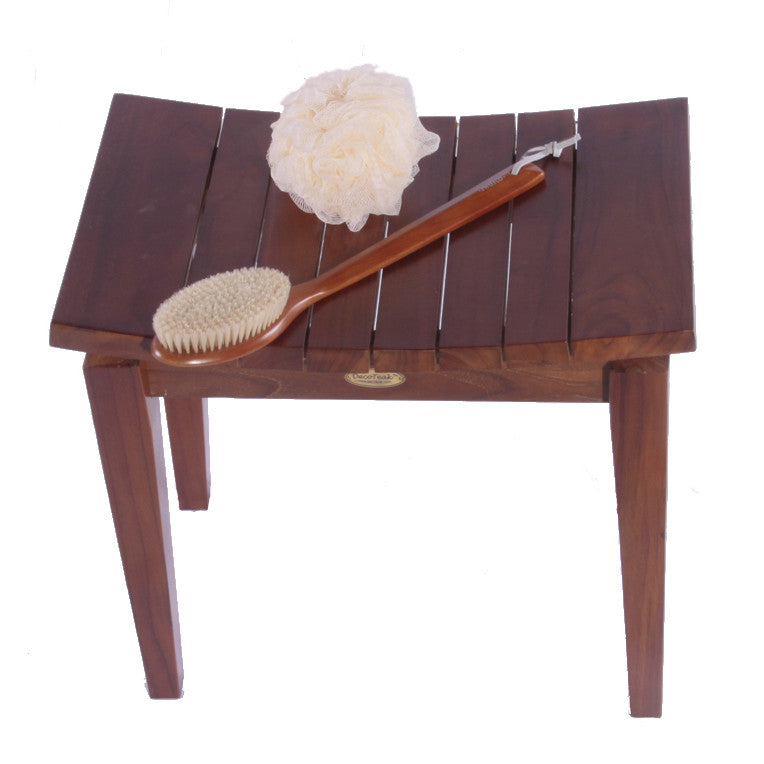 teak shower bench
