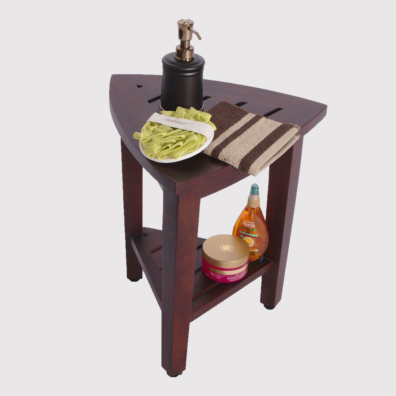 Decoteak corner shower stool DT163