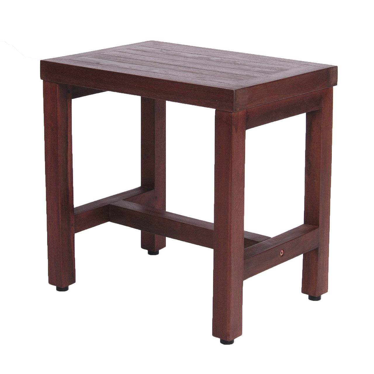 DecoTeak® Eleganto® 18" Teak Wood Shower Bench in Woodland Brown Finish