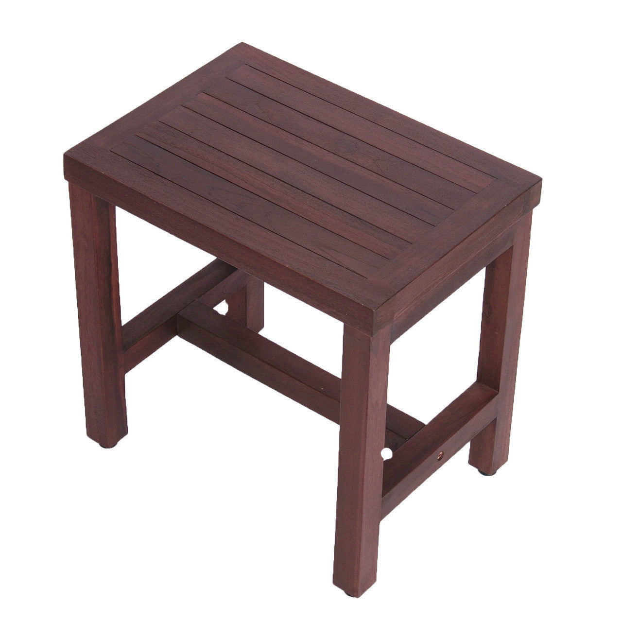 DecoTeak® Eleganto® 18" Teak Wood Shower Bench in Woodland Brown Finish