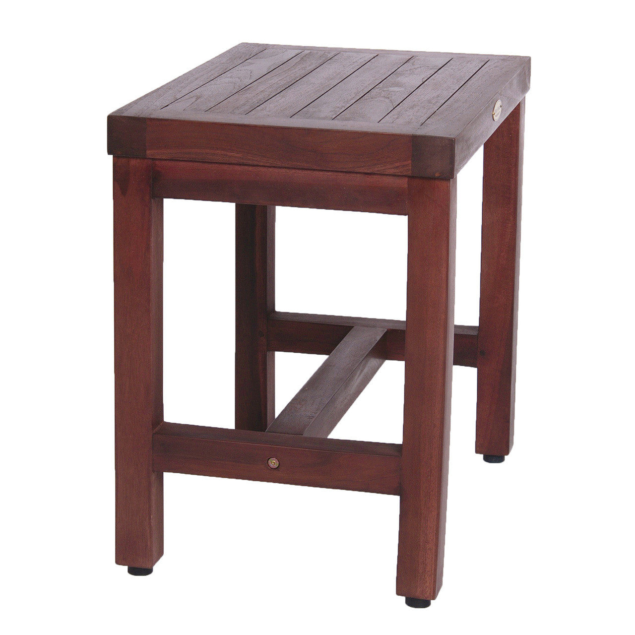 DecoTeak® Eleganto® 18" Teak Wood Shower Bench in Woodland Brown Finish