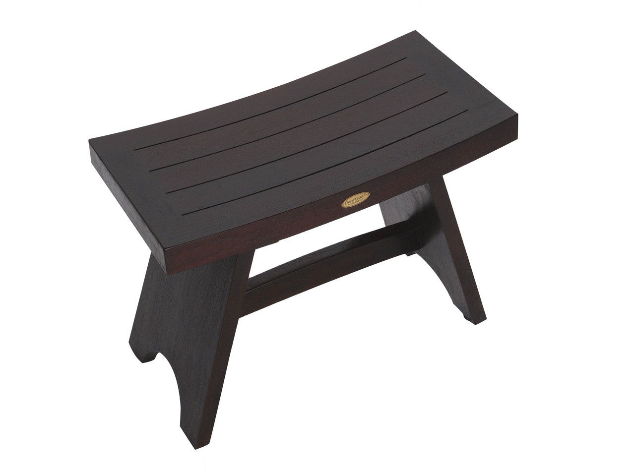 DecoTeak Serenity 24" Teak Wood Shower Bench in Woodland Brown Finish