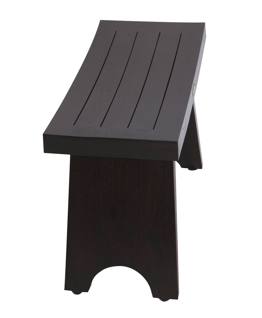 DecoTeak Serenity 24" Teak Wood Shower Bench in Woodland Brown Finish