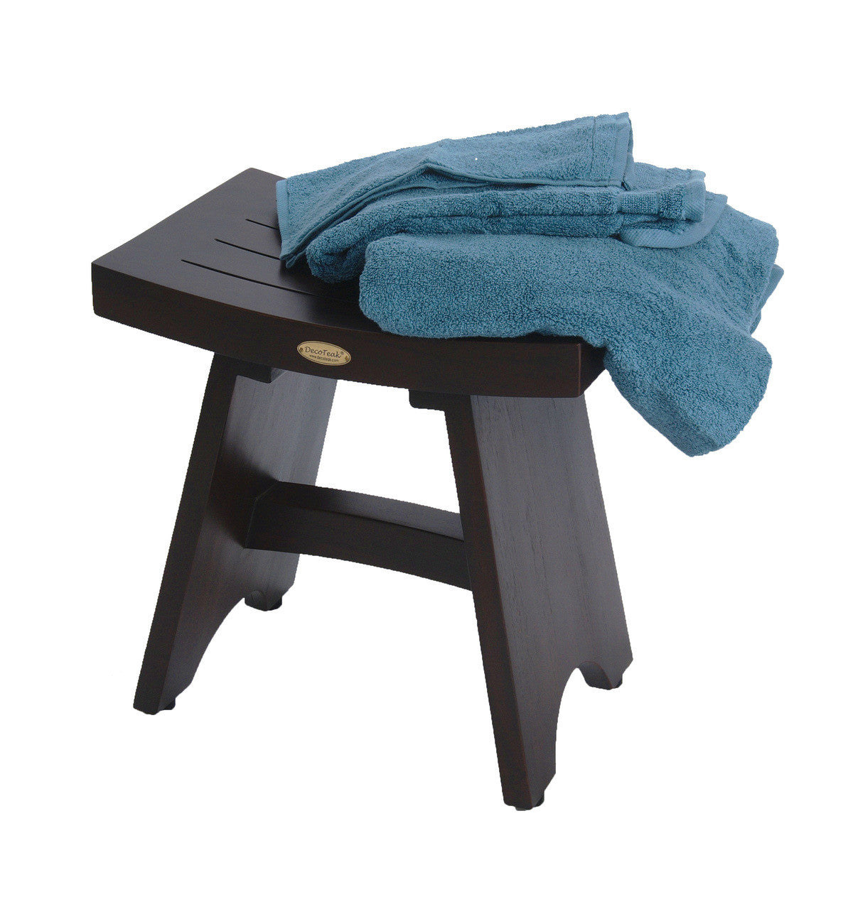 DecoTeak® Serenity® 18" Teak Wood Shower Bench in Woodland Brown Finish