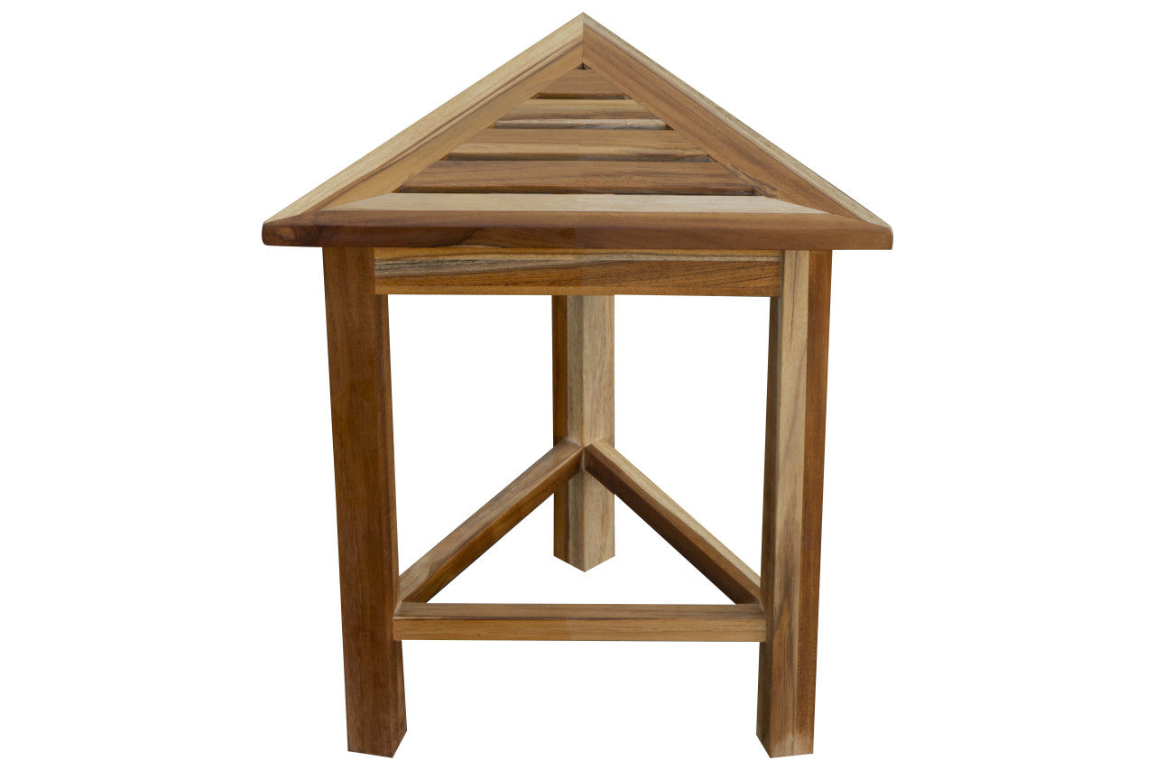 EcoDecors® FlexiTriangle® Teak Wood Triangular Modular Bench in EarthyTeak Finish