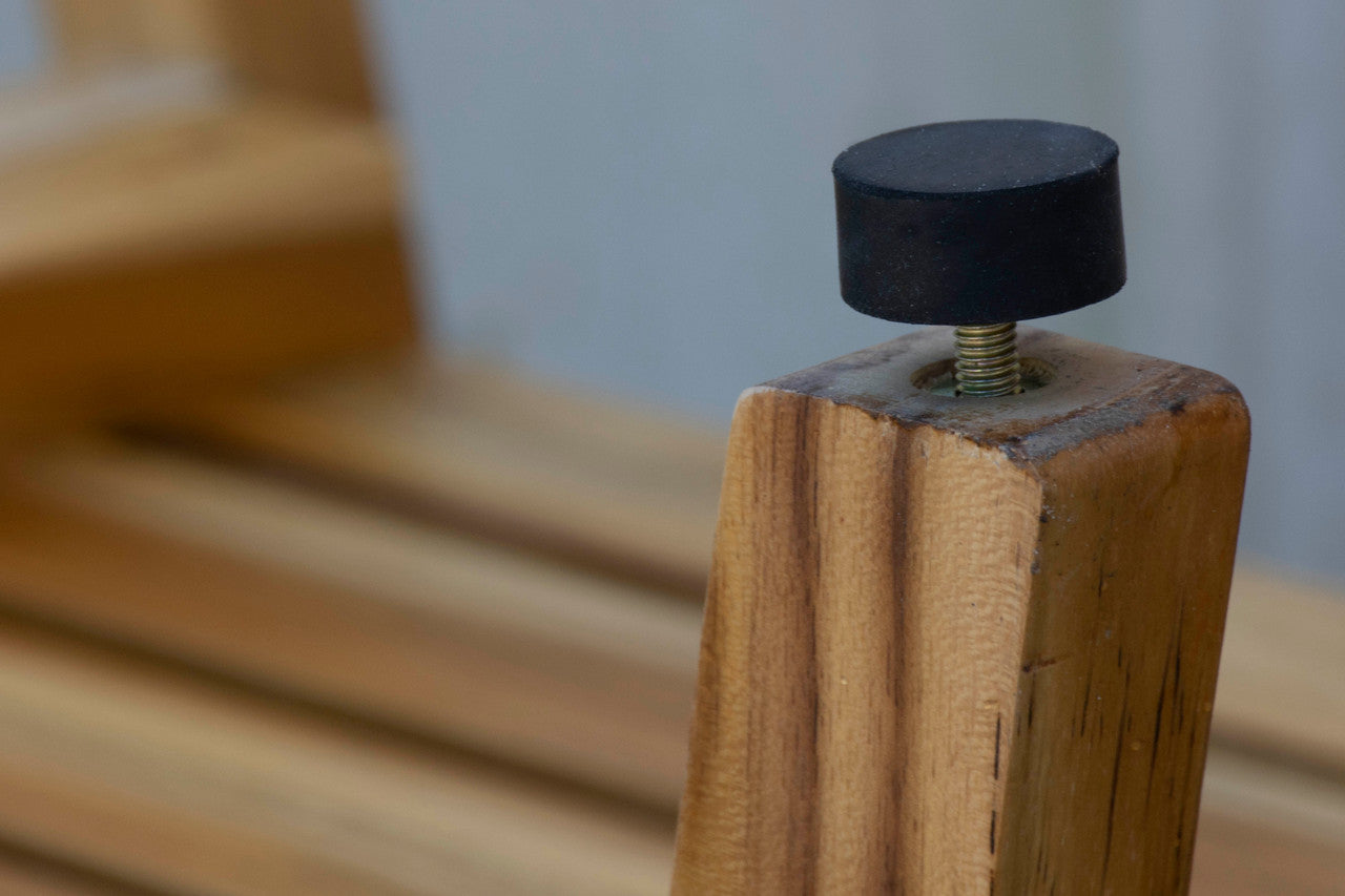 EcoDecors® Harmony® 24" Teak Wood Shower Bench with Shelf and LiftAide® Arms in EarthyTeak Finish