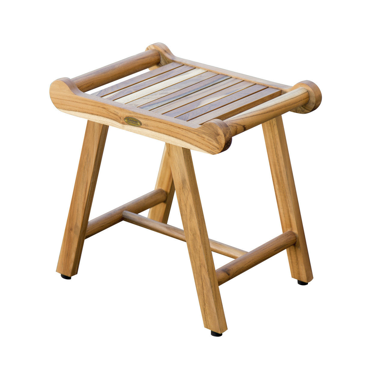 EcoDecors® Harmony® 20" Teak Wood Shower Bench with LiftAide® Arms in EarthyTeak Finish