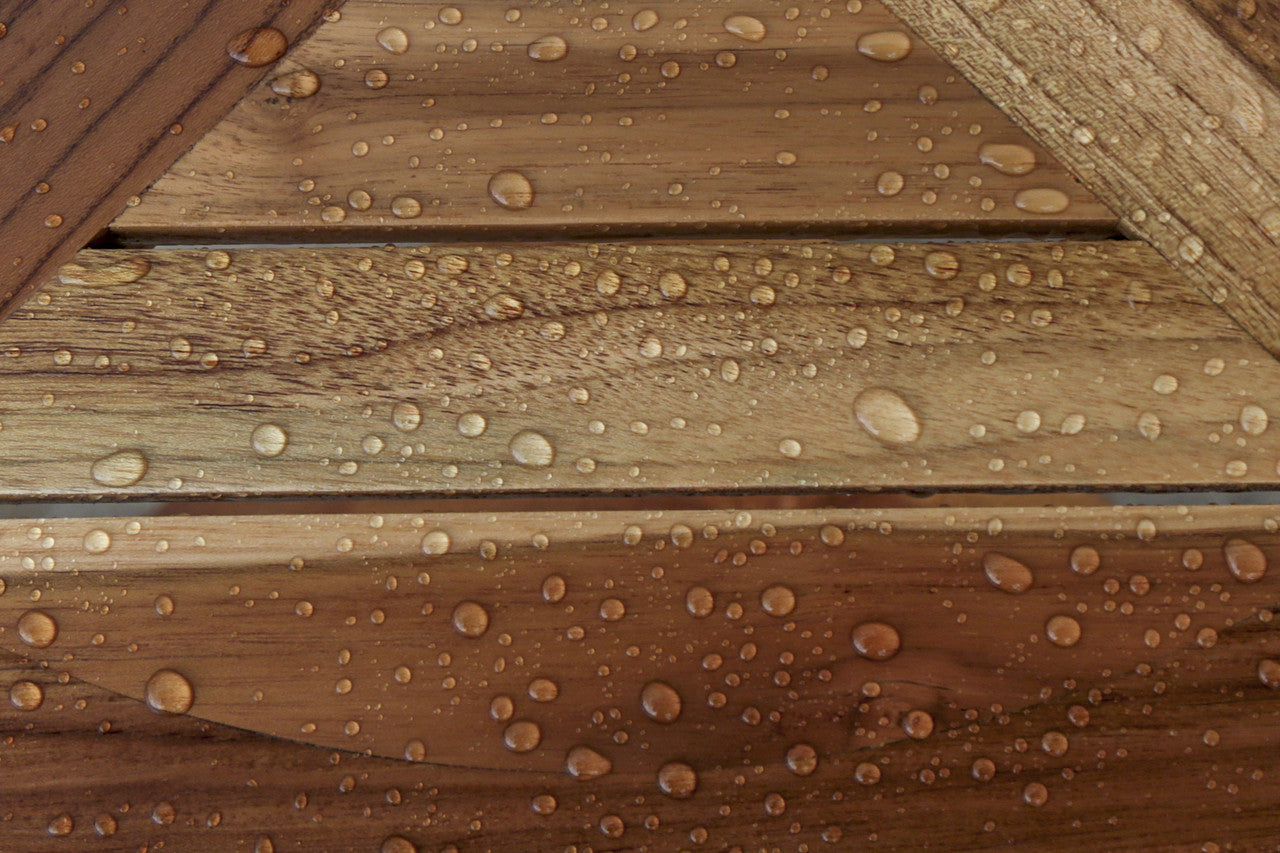 EcoDecors® Harmony® 20" Teak Wood Shower Bench with LiftAide® Arms in EarthyTeak Finish