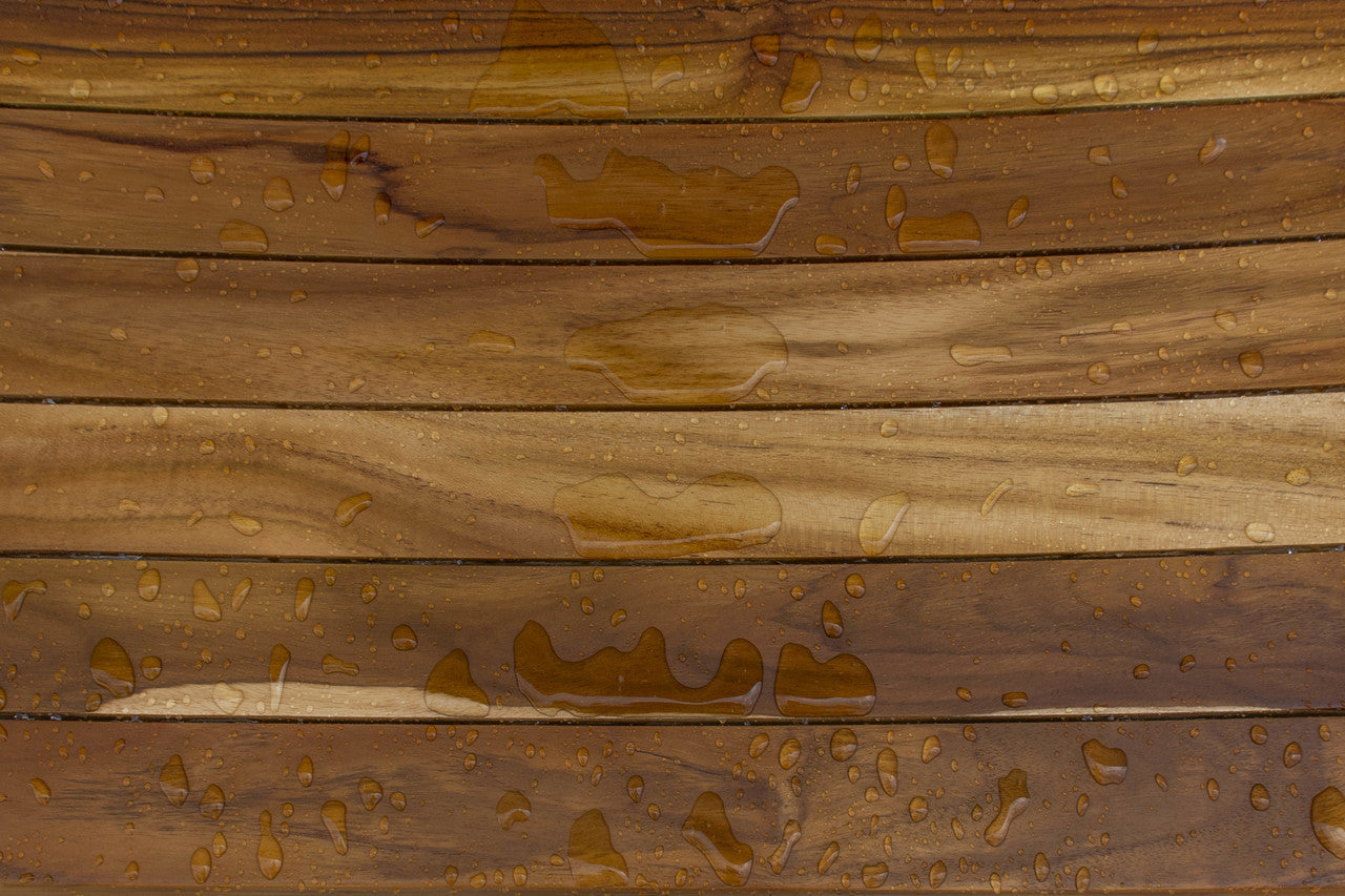 EcoDecors® Serenity® 30" Teak Wood Shower Bench with Shelf in EarthyTeak Finish