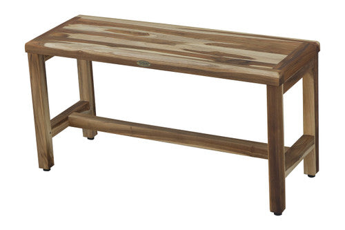 EcoDecors® Eleganto® 36" Teak Wood Shower Bench in EarthyTeak Finish