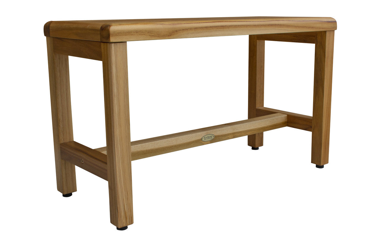 EcoDecors® Eleganto® 30" Teak Wood Shower Bench in EarthyTeak Finish