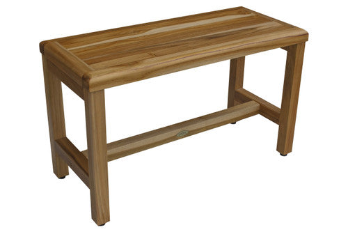 EcoDecors® Eleganto® 30" Teak Wood Shower Bench in EarthyTeak Finish