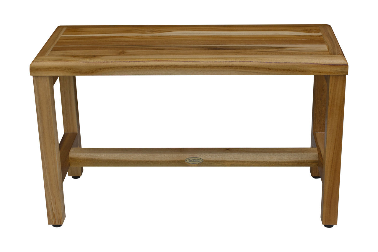 EcoDecors® Eleganto® 30" Teak Wood Shower Bench in EarthyTeak Finish