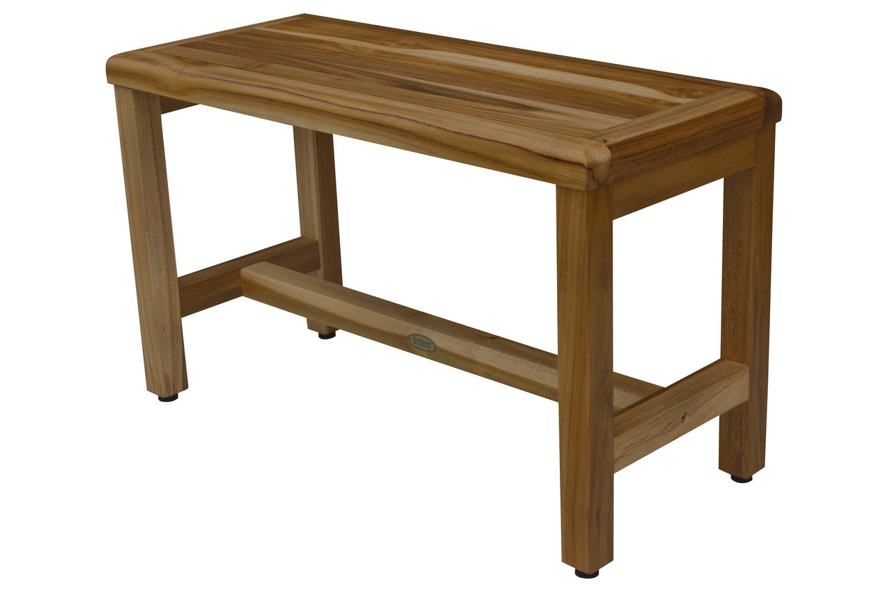EcoDecors® Eleganto® 30" Teak Wood Shower Bench in EarthyTeak Finish