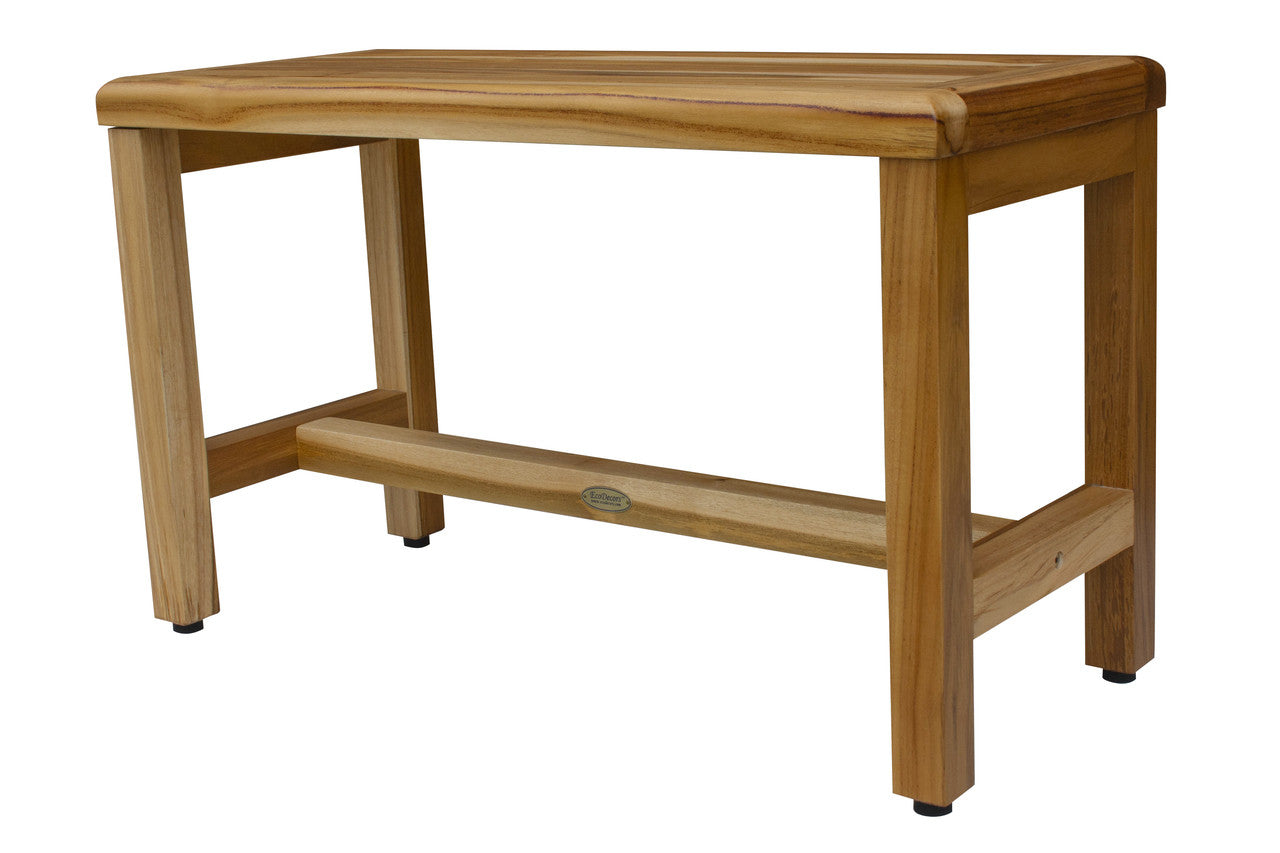 EcoDecors® Eleganto® 30" Teak Wood Shower Bench in EarthyTeak Finish