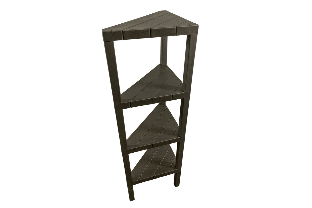 Tatay Lombok 39in Tall FlexiCorner ShowerShelf TT1703 in a Brown Finish