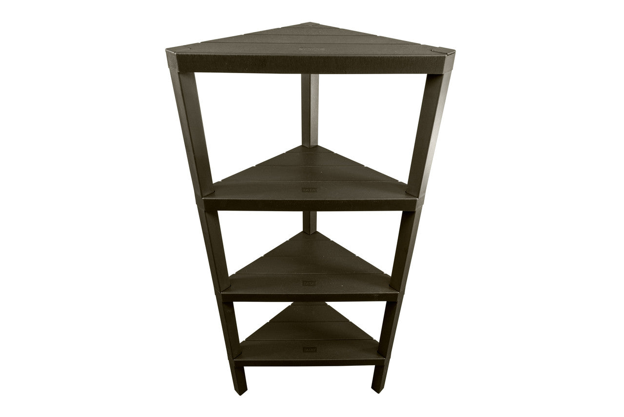 Tatay Lombok 39in Tall FlexiCorner ShowerShelf TT1703 in a Brown Finish