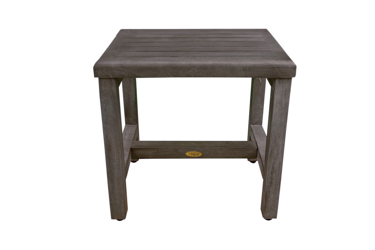 CoastalVogue® Eleganto® 18" Wide Shower Bench in Antique Gray Finish - Target Plus