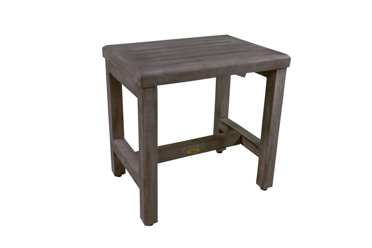 CoastalVogue® Eleganto® 18" Wide Shower Bench in Antique Gray Finish - Target Plus