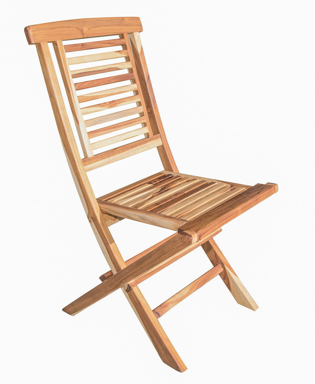 EcoDecors® Teak Wood Folding Chair in EarthyTeak Finish