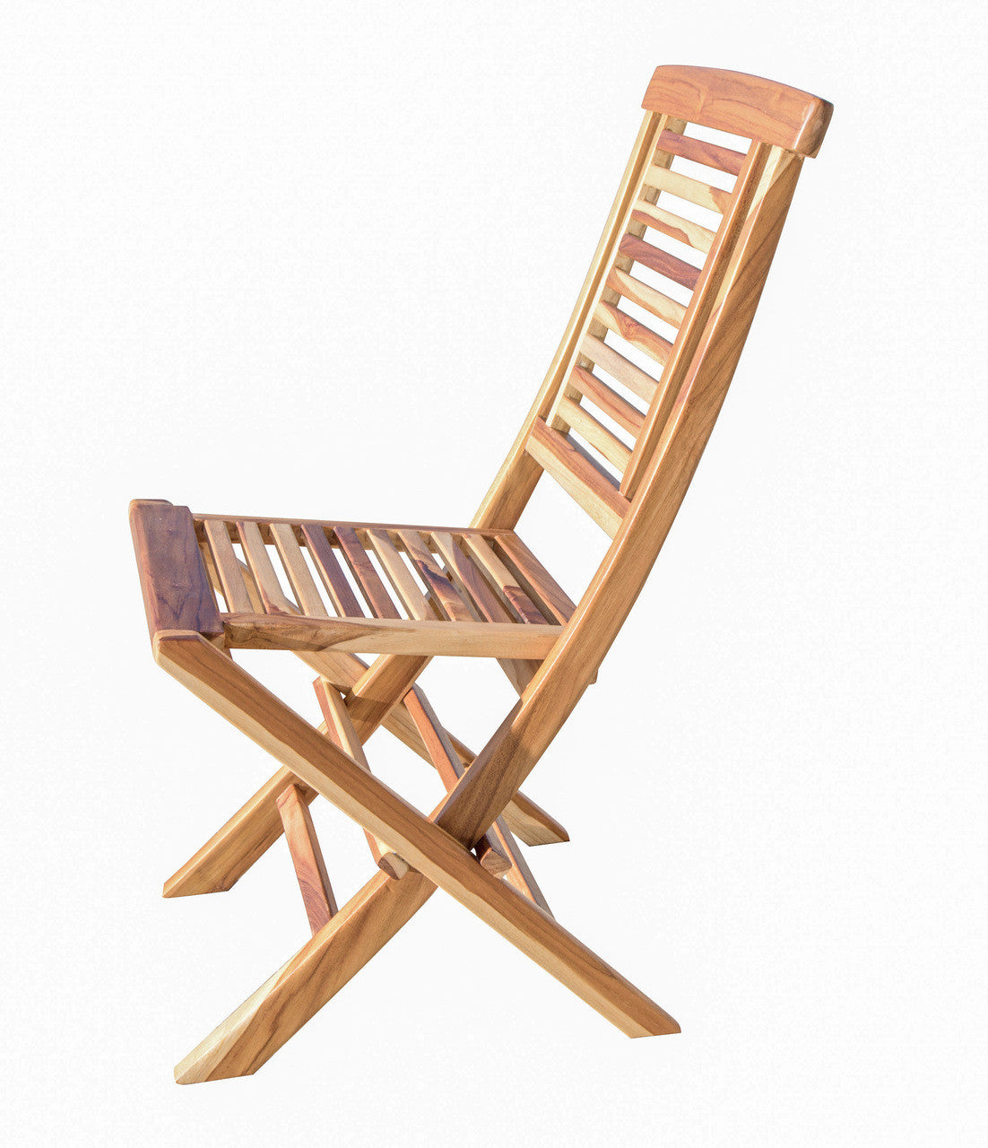 EcoDecors® Teak Wood Folding Chair in EarthyTeak Finish