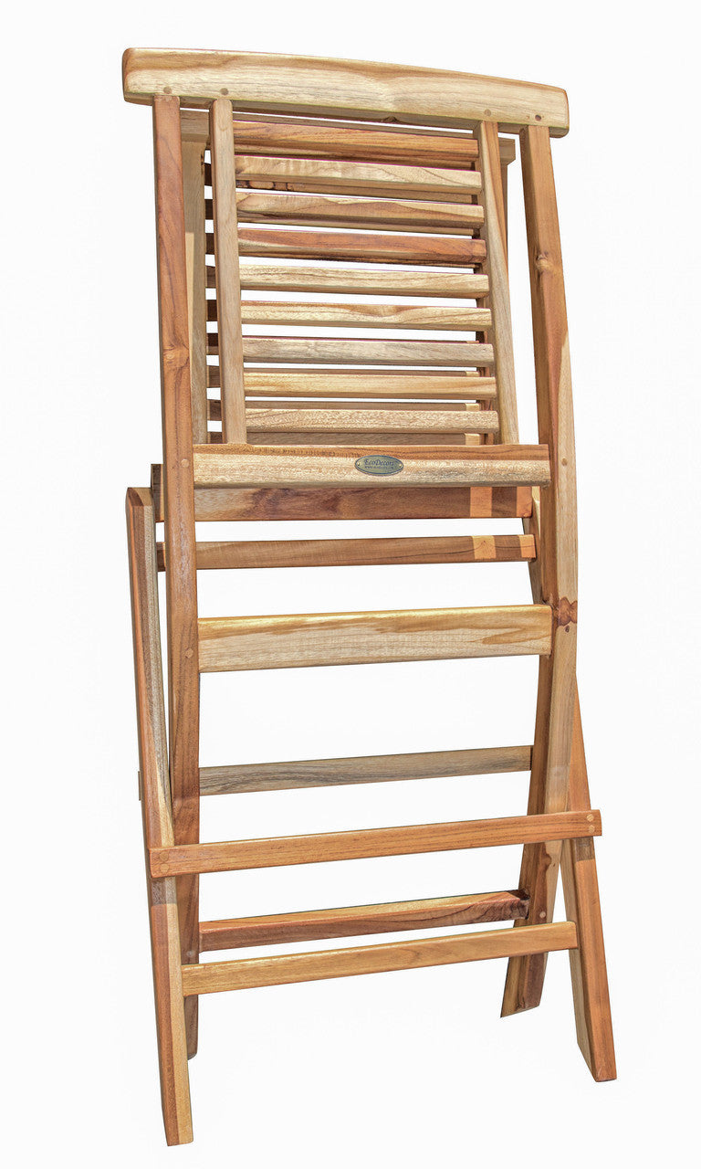 EcoDecors® Teak Wood Folding Chair in EarthyTeak Finish