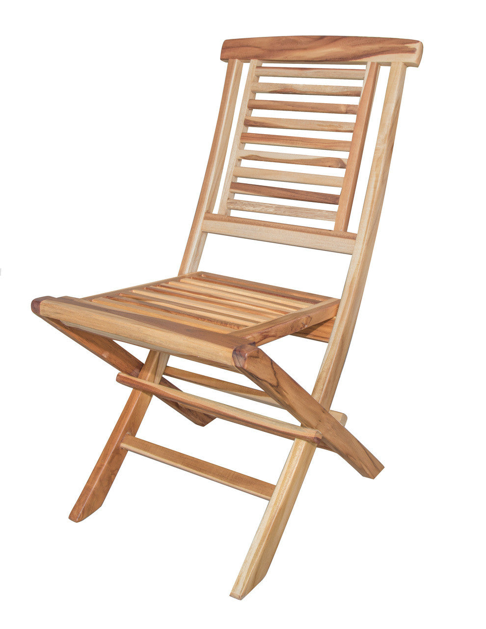 EcoDecors® Teak Wood Folding Chair in EarthyTeak Finish