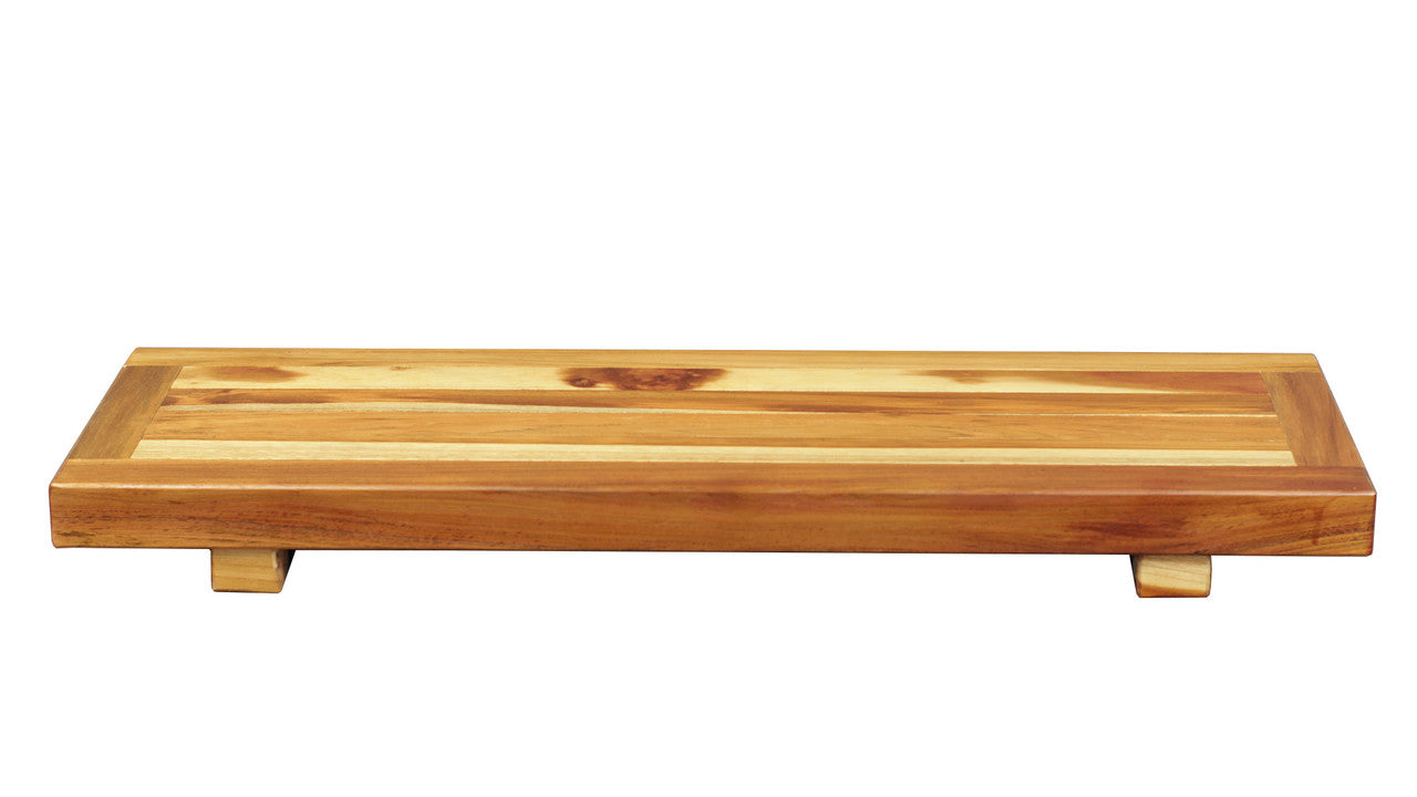 29x5 Eleganto Teak Wood Bathtub Storage Caddy Natural - Ecodecors : Target