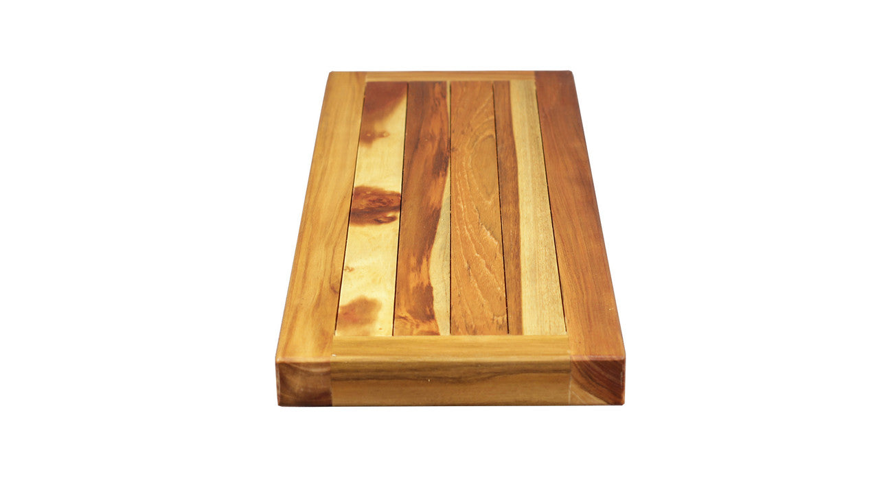 EcoDecors® Eleganto® 29" Teak Wood Bath Tray and Seat in EarthyTeak Finish