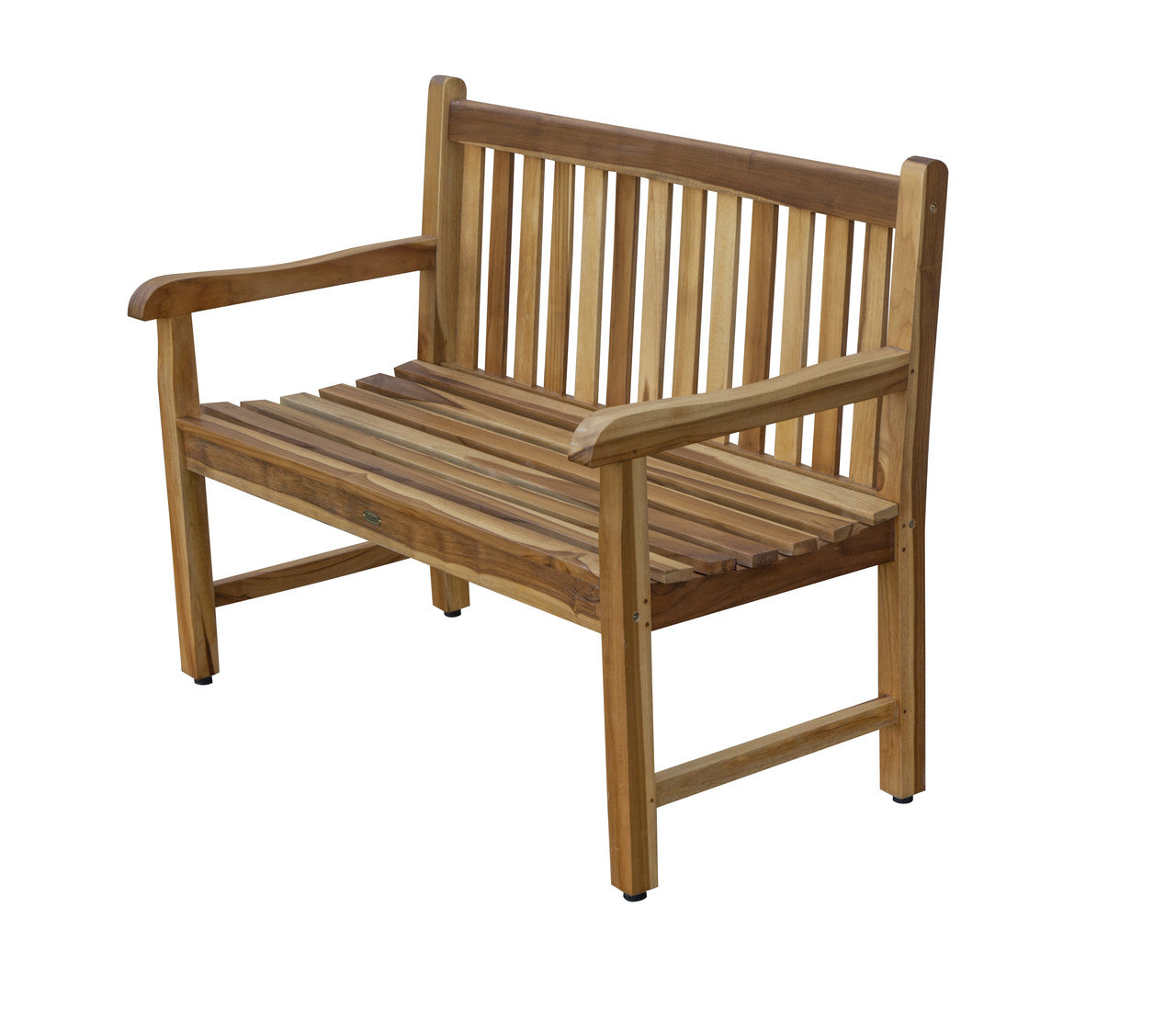 EcoDecors® Hampstead Heath 51" Teak Wood Outdoor Bench in EarthyTeak Finish
