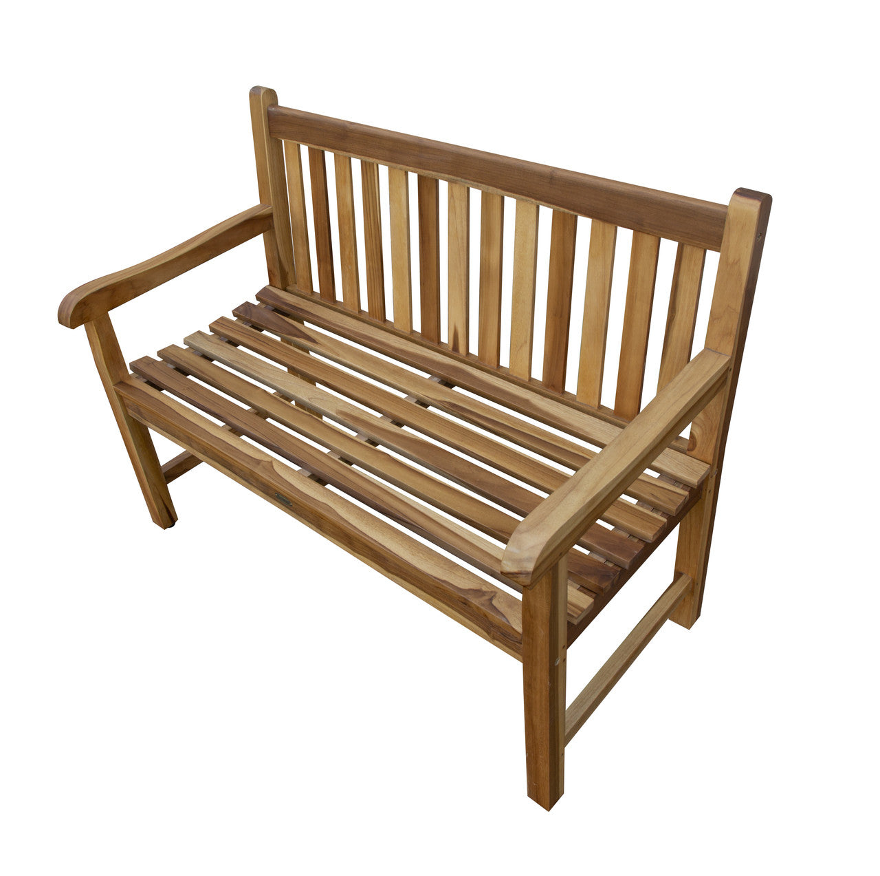 EcoDecors® Hampstead Heath 51" Teak Wood Outdoor Bench in EarthyTeak Finish