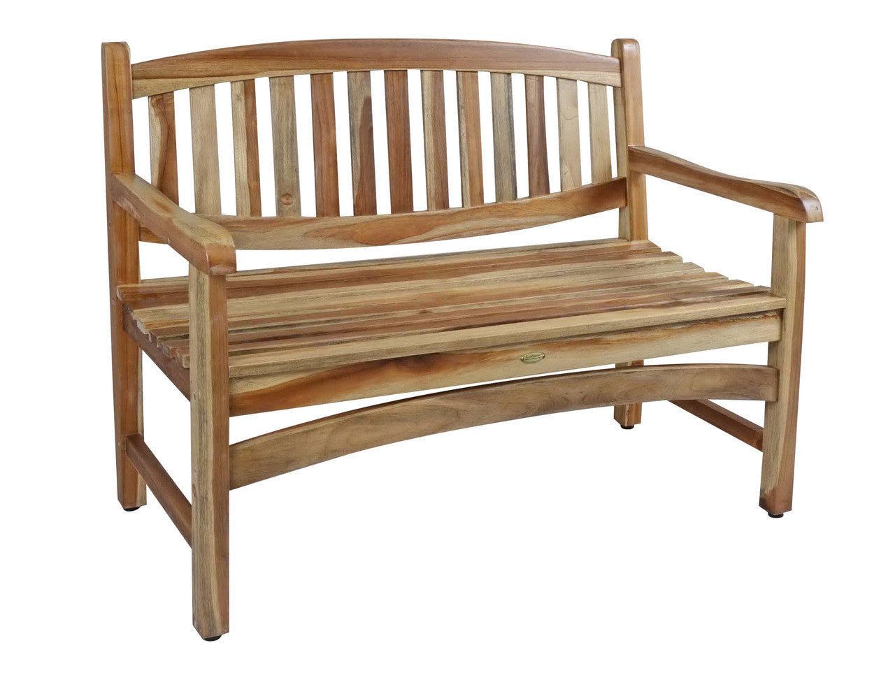 EcoDecors® Kent Garden 51" Teak Wood Outdoor Bench in EarthyTeak Finish