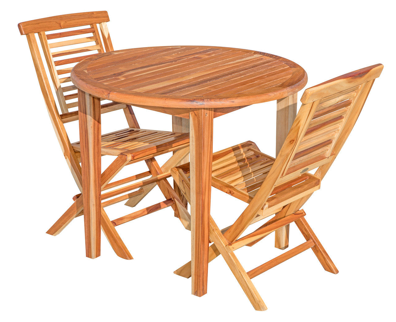 EcoDecors® Oasis® 36" Teak Wood Round Table in EarthyTeak Finish
