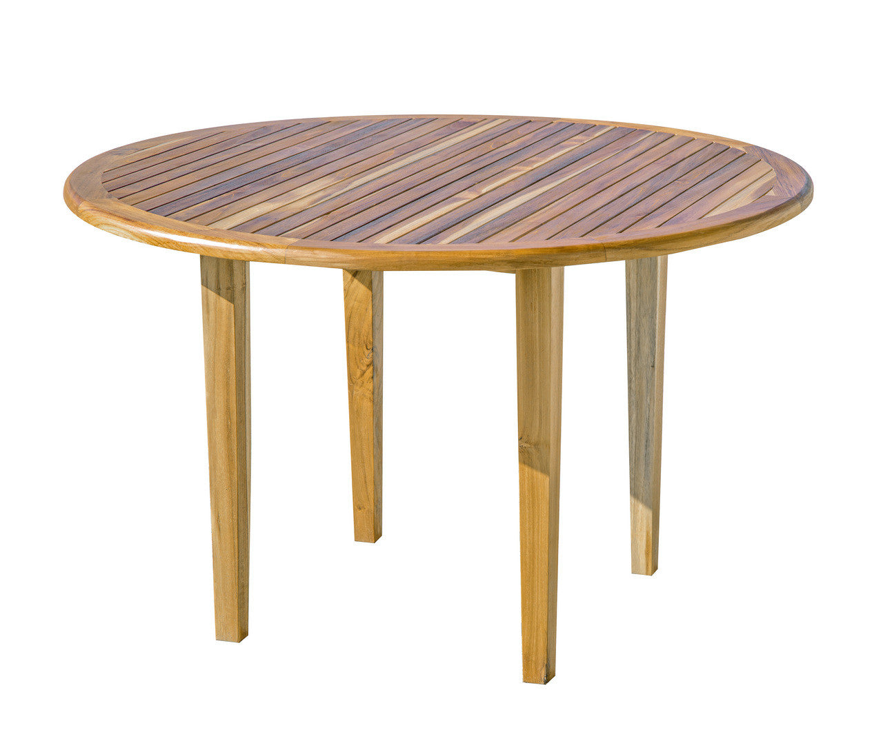 EcoDecors® Oasis® 48" Teak Wood Round Table in EarthyTeak Finish