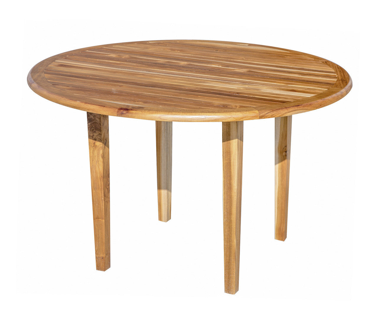 EcoDecors® Oasis® 48" Teak Wood Round Table in EarthyTeak Finish