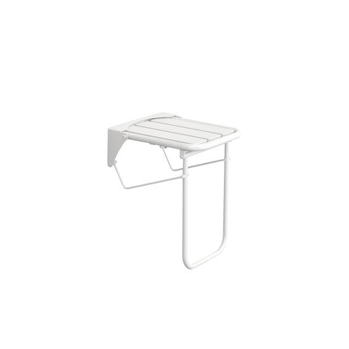 Fold Away ADA Compliant White Stainless Steel Folding Shower Seat