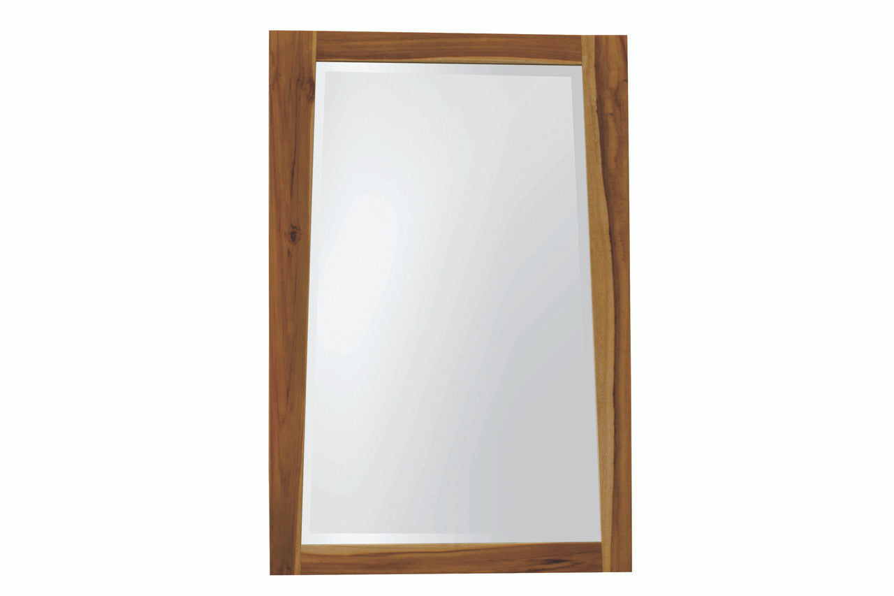 EcoDecors® Significado® 24" x 35" Teak Wood Wall Mirror in EarthyTeak Finish
